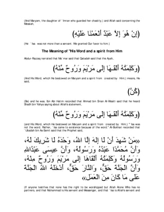 A compilation of the Abridged Tafsir Ibn Kathir Volumes 1 - 10  ( commentary of the meaning ) 