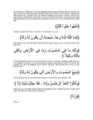 A compilation of the Abridged Tafsir Ibn Kathir Volumes 1 - 10  ( commentary of the meaning ) 