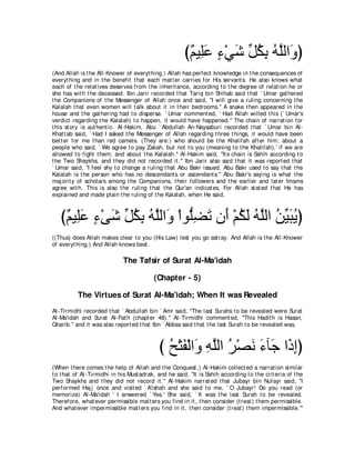 A compilation of the Abridged Tafsir Ibn Kathir Volumes 1 - 10  ( commentary of the meaning ) 