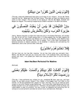A compilation of the Abridged Tafsir Ibn Kathir Volumes 1 - 10  ( commentary of the meaning ) 