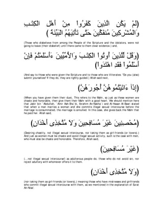 A compilation of the Abridged Tafsir Ibn Kathir Volumes 1 - 10  ( commentary of the meaning ) 