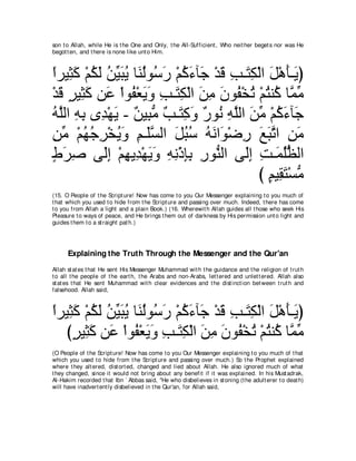 A compilation of the Abridged Tafsir Ibn Kathir Volumes 1 - 10  ( commentary of the meaning ) 