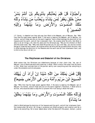 A compilation of the Abridged Tafsir Ibn Kathir Volumes 1 - 10  ( commentary of the meaning ) 