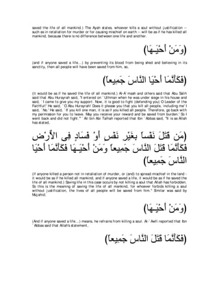 A compilation of the Abridged Tafsir Ibn Kathir Volumes 1 - 10  ( commentary of the meaning ) 