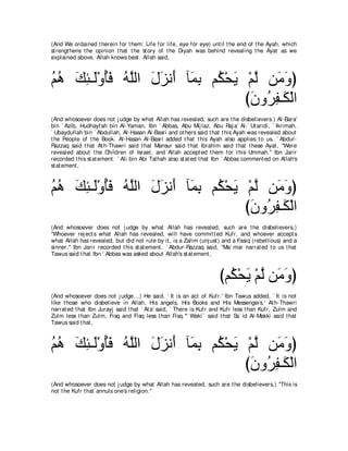 A compilation of the Abridged Tafsir Ibn Kathir Volumes 1 - 10  ( commentary of the meaning ) 