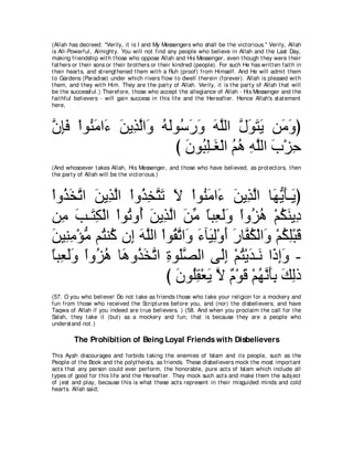 A compilation of the Abridged Tafsir Ibn Kathir Volumes 1 - 10  ( commentary of the meaning ) 