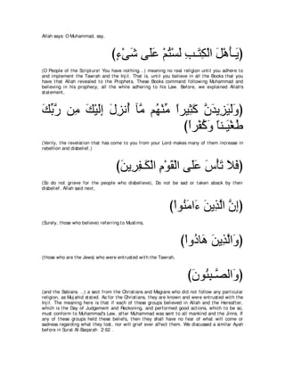 A compilation of the Abridged Tafsir Ibn Kathir Volumes 1 - 10  ( commentary of the meaning ) 