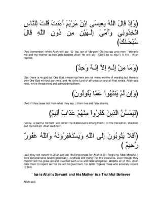 A compilation of the Abridged Tafsir Ibn Kathir Volumes 1 - 10  ( commentary of the meaning ) 