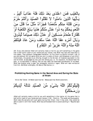 A compilation of the Abridged Tafsir Ibn Kathir Volumes 1 - 10  ( commentary of the meaning ) 