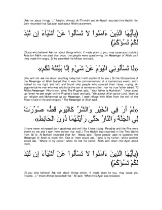 A compilation of the Abridged Tafsir Ibn Kathir Volumes 1 - 10  ( commentary of the meaning ) 