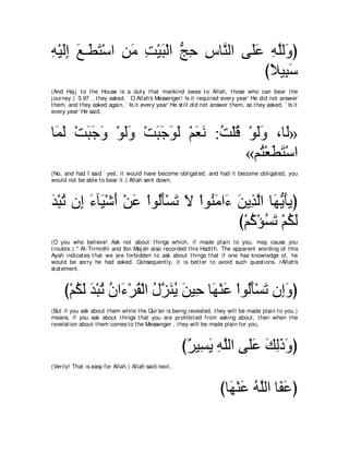 A compilation of the Abridged Tafsir Ibn Kathir Volumes 1 - 10  ( commentary of the meaning ) 