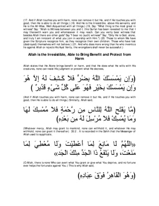 A compilation of the Abridged Tafsir Ibn Kathir Volumes 1 - 10  ( commentary of the meaning ) 