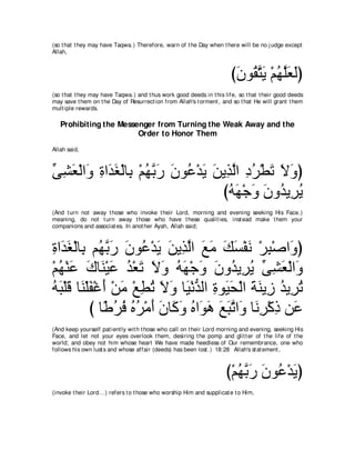 A compilation of the Abridged Tafsir Ibn Kathir Volumes 1 - 10  ( commentary of the meaning ) 