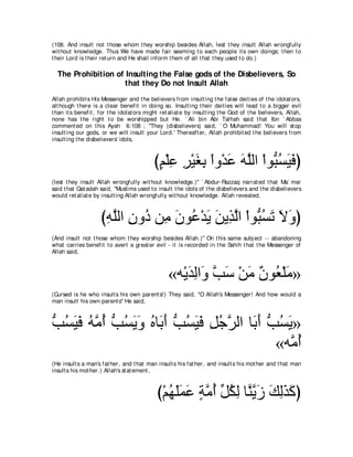 A compilation of the Abridged Tafsir Ibn Kathir Volumes 1 - 10  ( commentary of the meaning ) 