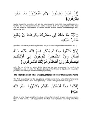 A compilation of the Abridged Tafsir Ibn Kathir Volumes 1 - 10  ( commentary of the meaning ) 