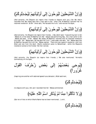 A compilation of the Abridged Tafsir Ibn Kathir Volumes 1 - 10  ( commentary of the meaning ) 