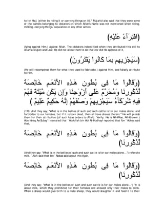 A compilation of the Abridged Tafsir Ibn Kathir Volumes 1 - 10  ( commentary of the meaning ) 