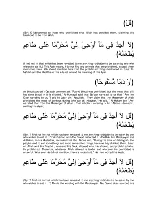 A compilation of the Abridged Tafsir Ibn Kathir Volumes 1 - 10  ( commentary of the meaning ) 