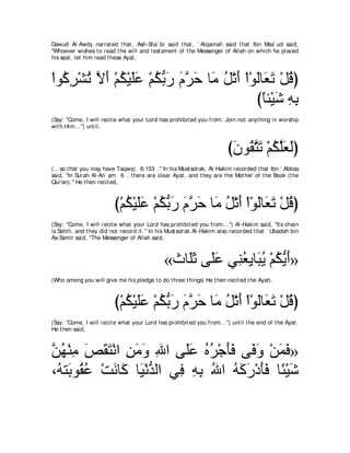 A compilation of the Abridged Tafsir Ibn Kathir Volumes 1 - 10  ( commentary of the meaning ) 