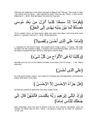 A compilation of the Abridged Tafsir Ibn Kathir Volumes 1 - 10  ( commentary of the meaning ) 