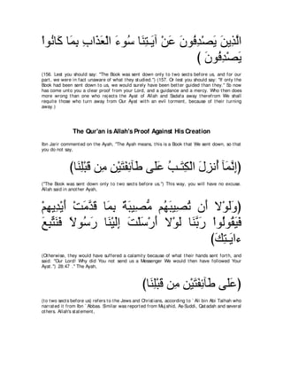 A compilation of the Abridged Tafsir Ibn Kathir Volumes 1 - 10  ( commentary of the meaning ) 