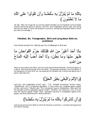 A compilation of the Abridged Tafsir Ibn Kathir Volumes 1 - 10  ( commentary of the meaning ) 