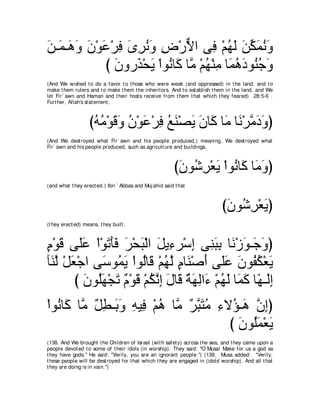 A compilation of the Abridged Tafsir Ibn Kathir Volumes 1 - 10  ( commentary of the meaning ) 