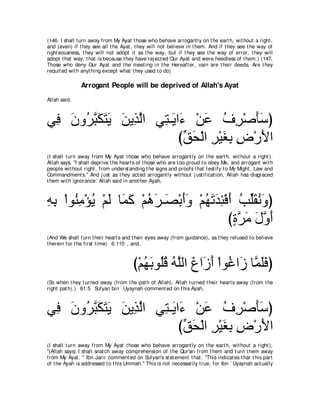 A compilation of the Abridged Tafsir Ibn Kathir Volumes 1 - 10  ( commentary of the meaning ) 