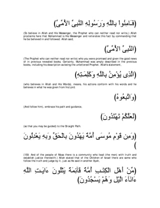 A compilation of the Abridged Tafsir Ibn Kathir Volumes 1 - 10  ( commentary of the meaning ) 