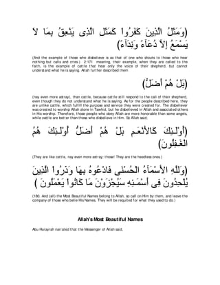 A compilation of the Abridged Tafsir Ibn Kathir Volumes 1 - 10  ( commentary of the meaning ) 