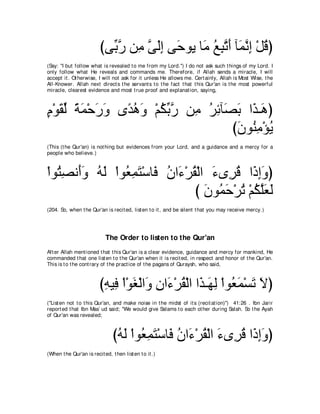 A compilation of the Abridged Tafsir Ibn Kathir Volumes 1 - 10  ( commentary of the meaning ) 