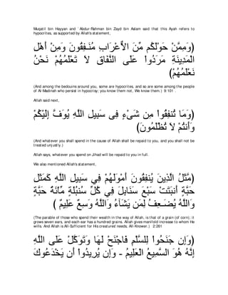 A compilation of the Abridged Tafsir Ibn Kathir Volumes 1 - 10  ( commentary of the meaning ) 