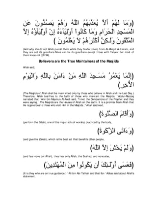 A compilation of the Abridged Tafsir Ibn Kathir Volumes 1 - 10  ( commentary of the meaning ) 