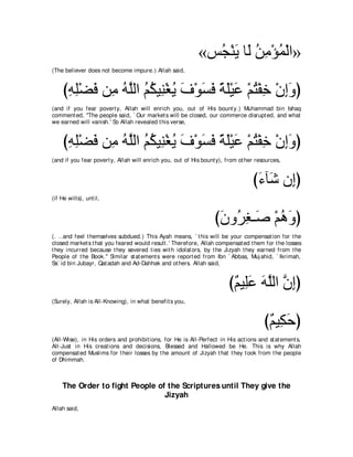 A compilation of the Abridged Tafsir Ibn Kathir Volumes 1 - 10  ( commentary of the meaning ) 