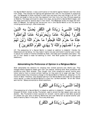 A compilation of the Abridged Tafsir Ibn Kathir Volumes 1 - 10  ( commentary of the meaning ) 