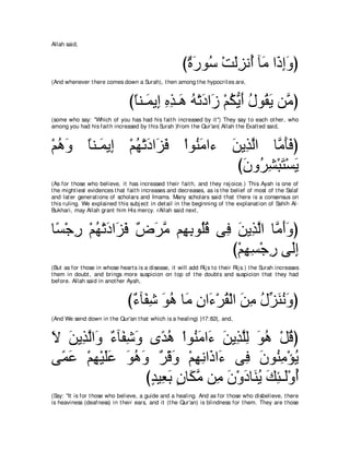 A compilation of the Abridged Tafsir Ibn Kathir Volumes 1 - 10  ( commentary of the meaning ) 