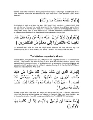 A compilation of the Abridged Tafsir Ibn Kathir Volumes 1 - 10  ( commentary of the meaning ) 