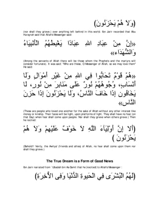 A compilation of the Abridged Tafsir Ibn Kathir Volumes 1 - 10  ( commentary of the meaning ) 