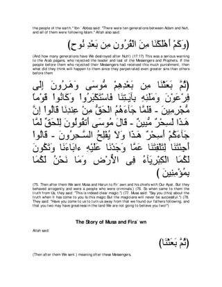 A compilation of the Abridged Tafsir Ibn Kathir Volumes 1 - 10  ( commentary of the meaning ) 