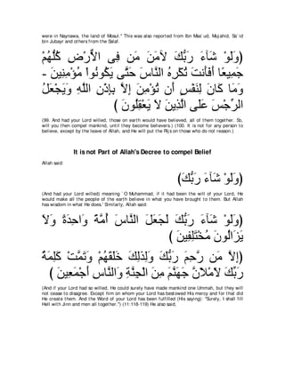 A compilation of the Abridged Tafsir Ibn Kathir Volumes 1 - 10  ( commentary of the meaning ) 