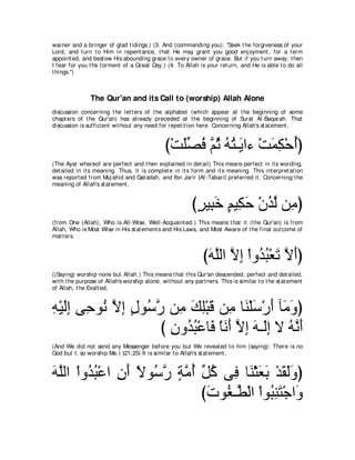 A compilation of the Abridged Tafsir Ibn Kathir Volumes 1 - 10  ( commentary of the meaning ) 