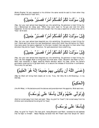 A compilation of the Abridged Tafsir Ibn Kathir Volumes 1 - 10  ( commentary of the meaning ) 