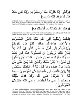 A compilation of the Abridged Tafsir Ibn Kathir Volumes 1 - 10  ( commentary of the meaning ) 