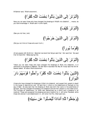 A compilation of the Abridged Tafsir Ibn Kathir Volumes 1 - 10  ( commentary of the meaning ) 