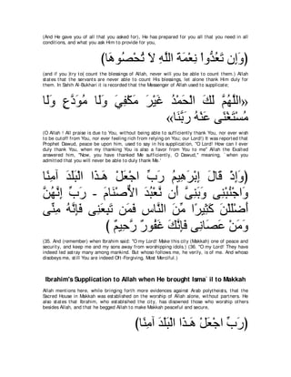 A compilation of the Abridged Tafsir Ibn Kathir Volumes 1 - 10  ( commentary of the meaning ) 