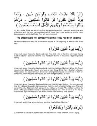 A compilation of the Abridged Tafsir Ibn Kathir Volumes 1 - 10  ( commentary of the meaning ) 