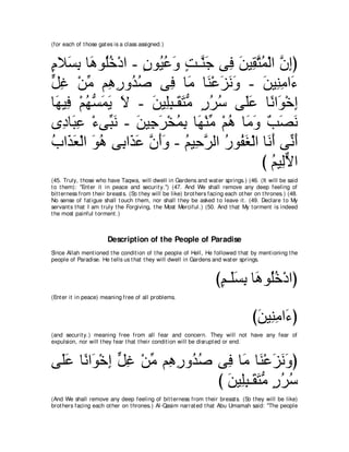 A compilation of the Abridged Tafsir Ibn Kathir Volumes 1 - 10  ( commentary of the meaning ) 