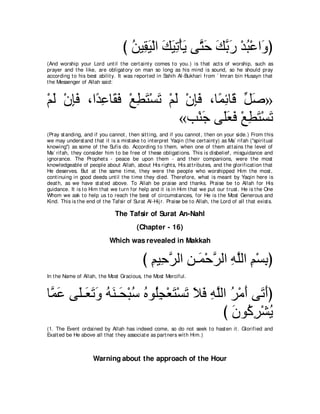 A compilation of the Abridged Tafsir Ibn Kathir Volumes 1 - 10  ( commentary of the meaning ) 