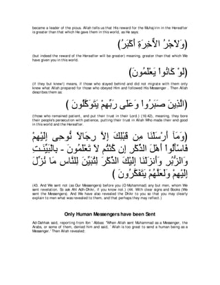 A compilation of the Abridged Tafsir Ibn Kathir Volumes 1 - 10  ( commentary of the meaning ) 