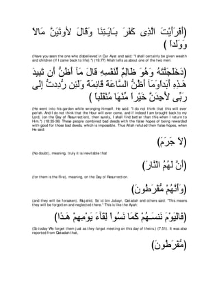 A compilation of the Abridged Tafsir Ibn Kathir Volumes 1 - 10  ( commentary of the meaning ) 